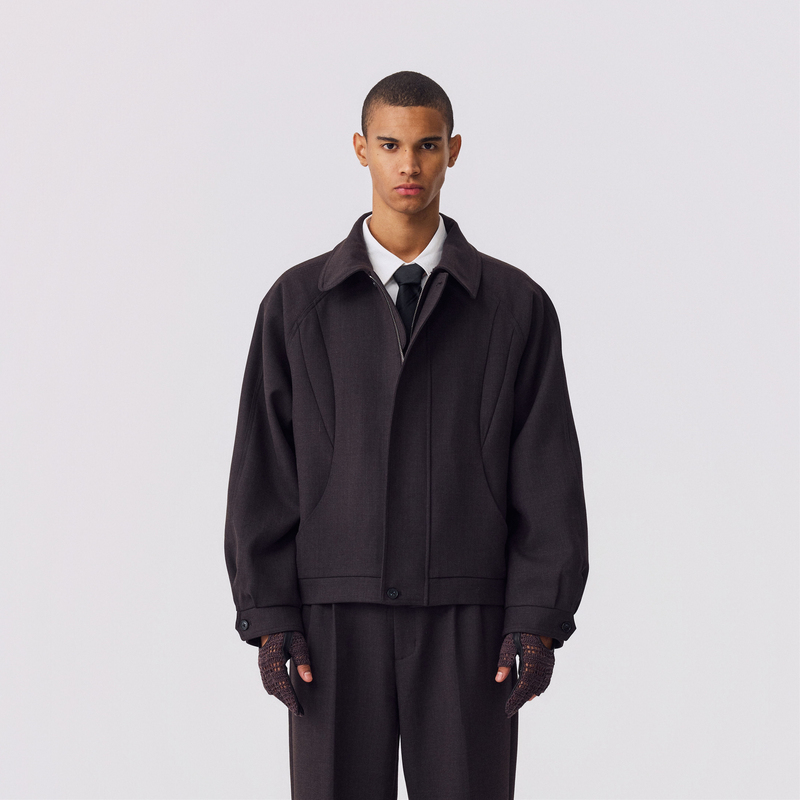 Octobee Lab《Mm Same Style》 Australian Imported Virgin Wool Thickened Warm Harrington Jacket