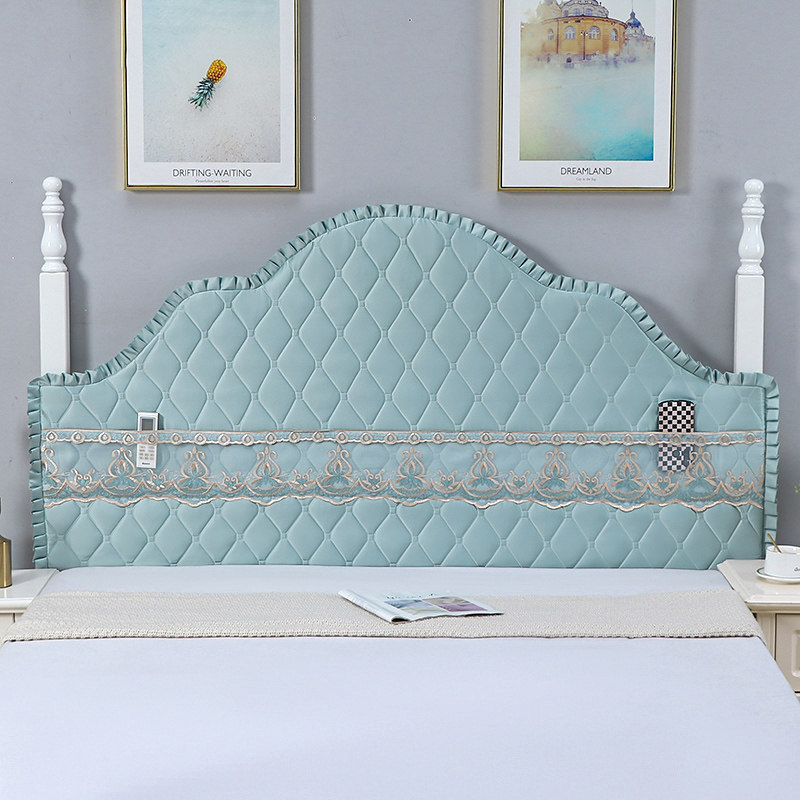 Customized bed head cover All-pack pillar new European-Korean arc semi-circle can rely on backwood board soft pack dust-proof cotton
