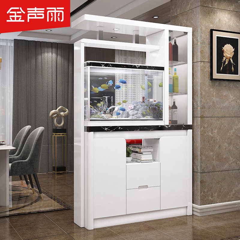 Jinsheng rain entrance door entrance cabinet Shoe cabinet One of the modern simple fish tank partition cabinet Foyer wine cabinet Decorative screen cabinet