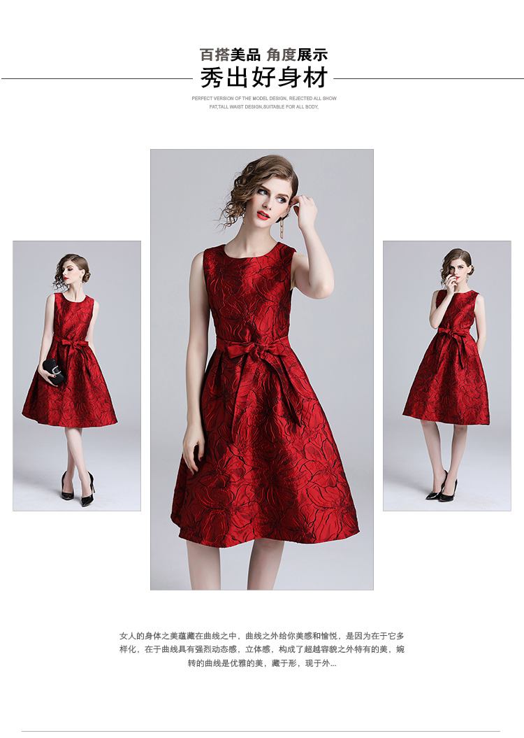 Polyester Fashionskirt(Red-M) NHKY0302-Red-M