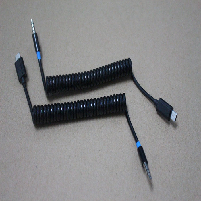 Mobile phone headset K song microphone head microphone 3 5m audio cable Android oppo recording aux audio cable transfer