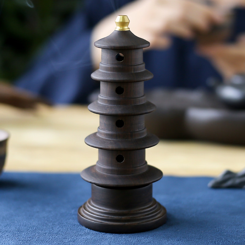 Creative copper wood indoor Anshen incense burner Incense incense Agarwood household for Buddha ornaments Incense socket Sandalwood stove tea accessories