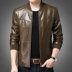 Mùa xuân 2018 và mùa thu mới của nam giới trung niên Da Hained leather Da mỏng bằng da cừu áo bomber Quần áo lông thú