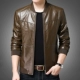 Mùa xuân 2018 và mùa thu mới của nam giới trung niên Da Hained leather Da mỏng bằng da cừu áo bomber