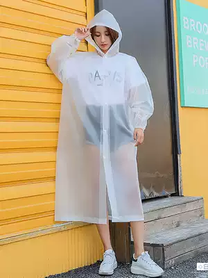 Portable raincoat travel outdoor men and women Non disposable children thick transparent waterproof poncho exterior set