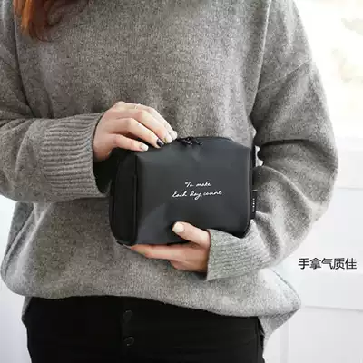 Korean portable small cosmetic bag simple small square bag female portable cute mini cosmetics storage bag