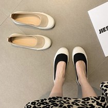 ITSK Shoes Children Fisherman Shoes Round Head Shallow Mouth Small Fragrant Wind One Foot Pedal Soft Bottom Breathable Single Shoe