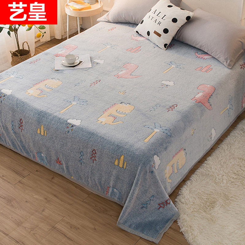 Coral Suede Bed Linen Single Piece Summer Cover Blanket Single Student Dorm Room Quilt With Single Blanket Bunk Bed Air Conditioning Blanket Flannel
