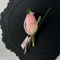 TD61 marié groom bridal bridal brooch meritocracy with high emulation floras hand tulip wooly brooch brooch brooch small and new