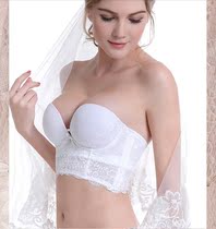 Strapless bridal lingerie breast sexy lace upper support gather non-slip seamless wedding dress invisible bra bra