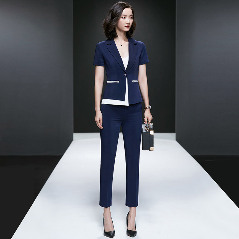 Career Suit Women Fashion Temperament 2022 Spring Summer High-end Business General Clothing women workers to serve two sets