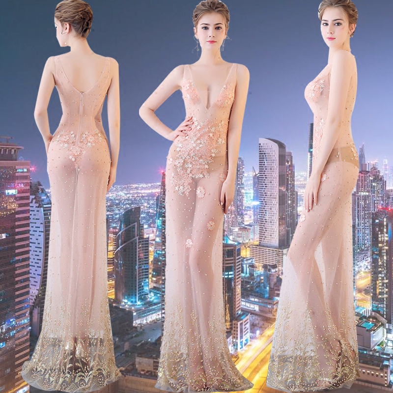 Sexy evening dress, long skirt, hair band, bright catchy style, new collection, 