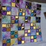 Мозаичная золотая фольга золотая шляпа керамика роскошь и красивое украшение бара KTV Элегантная головоломка фон настенный отель