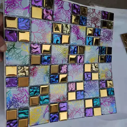 Мозаичная золотая фольга золотая шляпа керамика роскошь и красивое украшение бара KTV Элегантная головоломка фон настенный отель