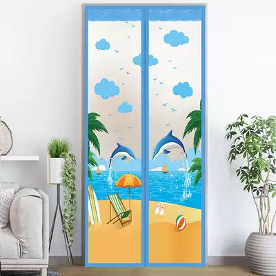 Winter and summer air-conditioning door curtain kitchen oil smoke-proof winter insulation warm partition anti-mosquito-proof air-conditioning curtain plastic transparent