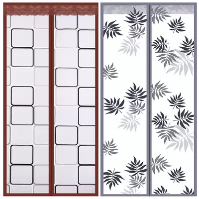 Winter air-conditioning door curtain magnetic soft yarn anti-mosquito yarn door windproof warm and thick kitchen lampblack translucent partition window