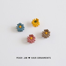 ins wind color matte small daisy hair clip bangs hair grab small mini grab clip Forest fairy top clip hair ornaments