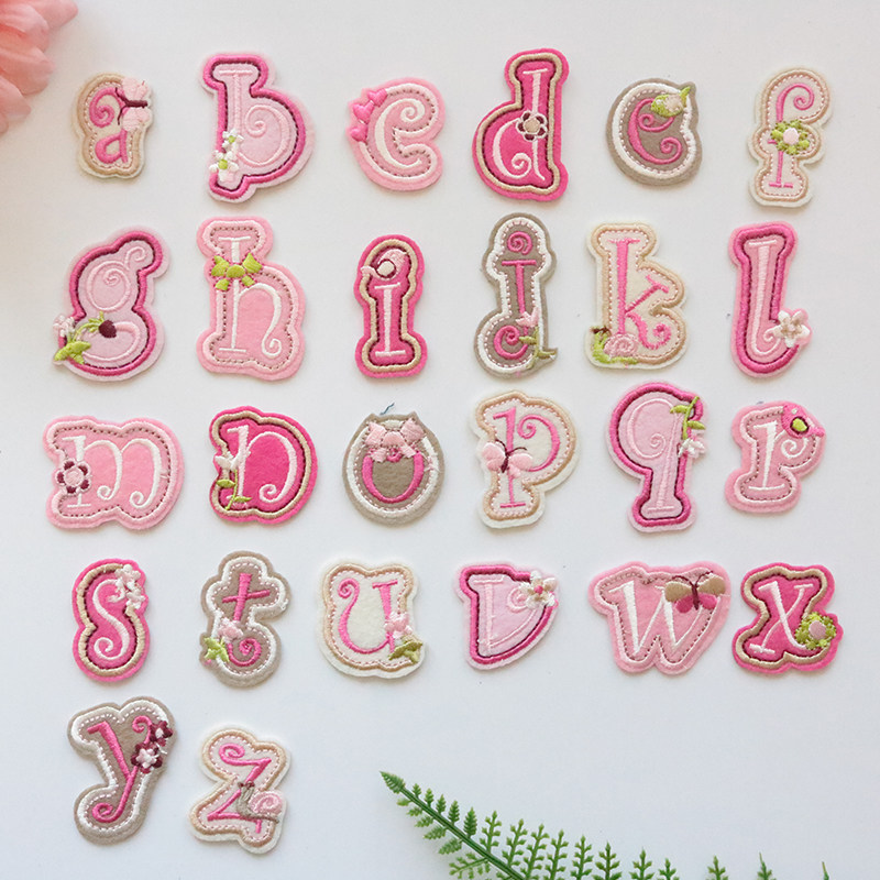 31 cartoon tinkering with children's fashion flowers 26 embroidered English word diy clothes pants small number of bouquet applie