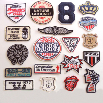56 Fashion badge cloth stickers Clothes decoration down jacket patch appliqué denim patch patch Ding accessories embroidery stickers