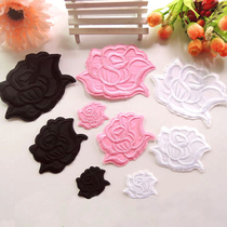 22 Cloth patch clothes pants denim patch patch hole embroidery patch black and white rose flower Large small