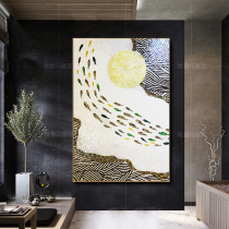 Modern new Chinese glass mosaic Mosaic Puzzle Background Wall Light Extravagant and Painting Clubhouse Decoration Painting Tile Mural Customization