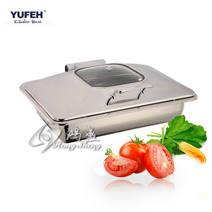 Brand YUFEH Dining furnace rectangular hydraulic visual stainless steel buffet furnace adapted to electromagnetic furnace