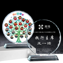 Crystal Trophy Customized Medal Sunflower Octagonal License Competition Alumni Association Souvenir Enterprise Annual Meeting Awards