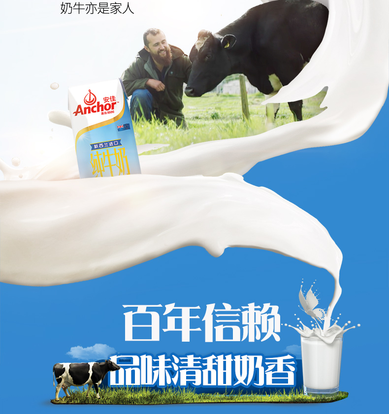 新西兰进口 安佳 高蛋白全脂牛奶 250ml*24盒 图4