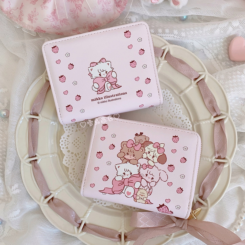 Snow Island Store Mikko Collaboration Wallet, Compact Card Holder with Multiple Card Slots, Cute 80% off Coin Purse, Short Style, Niche Design Snow Island Store Mikko Collaboration Wallet, Compact Card Holder with Multiple Card Slots, Cute 80% off Coin Purse, Short Style, Niche Design