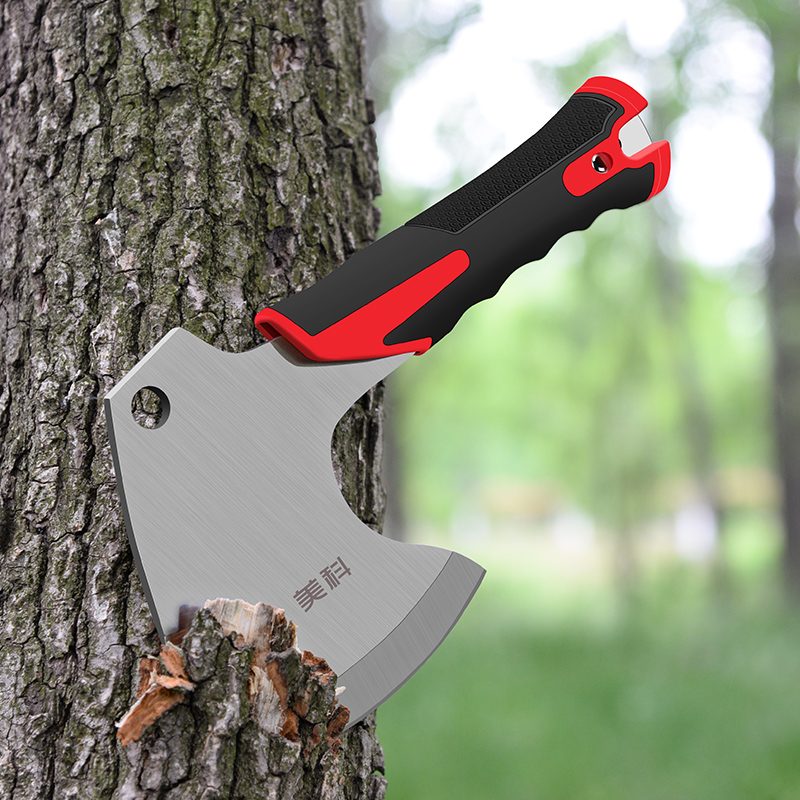 Open-edged axe knife and firewood all-steel stainless steel outdoor battle axe multi-functional artifact household woodworking tools cutting bones and trees