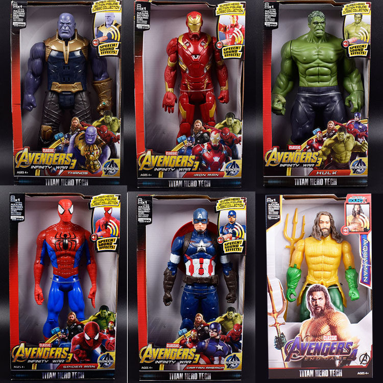 Sound and light version of the movable Black Widow Iron Man Hulk captain America dolls doll pendulum hand