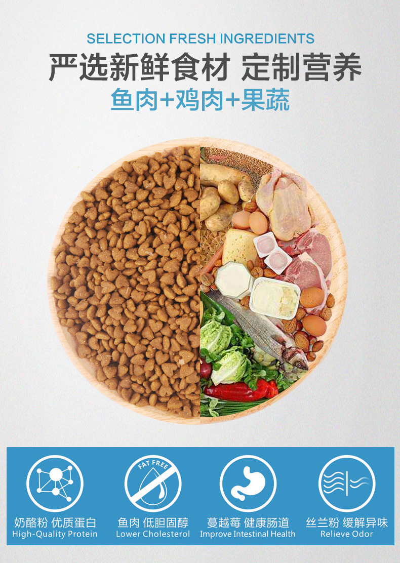 Thức ăn cho mèo cuộn đuôi mèo đặc biệt vẻ đẹp hạt ngắn Anh lông ngắn bóng sẽ có mùi thức ăn chung cho mèo đủ loại 1-12 tháng - Cat Staples Hạt Cateye cho mèo có tốt không