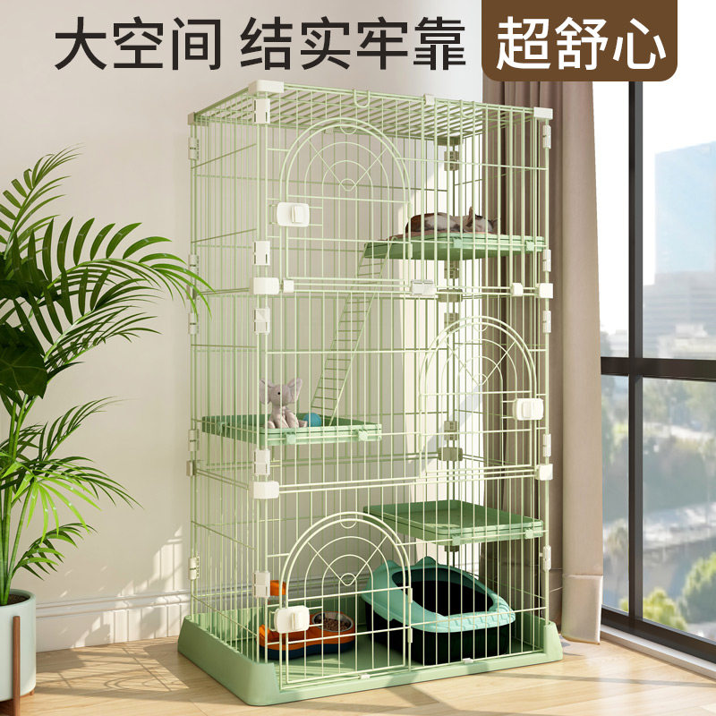 Cat Cage Home Room With Toilet Large Size Kitty Villa Oversized Free Space Warm Cat House Cat House Clear Barn