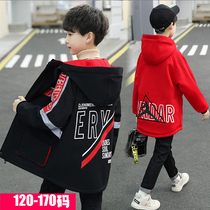 Boy Spring Clothing Great Boy Jacket 2022 New CUHK Child Spring Childrens Wind Clothes Two Sides Wear Spring And Tide Blouses