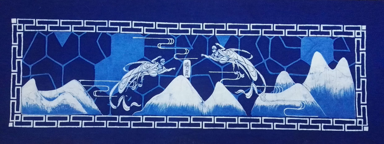 Batik Fabric Art Painting Landscape Painting Chinese Painting Batik Cultural and Creative Design and Processing Custom Intangible Cultural Heritage Custom Danzhai