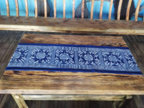 Wax Dyeing Table Flag Tea Flag Bed Banner Table Cloth Cup Mat Tea Mat Tea Mat for geometric pattern Guizhou wax dyeing Danzhai Wax Dyeing Plant
