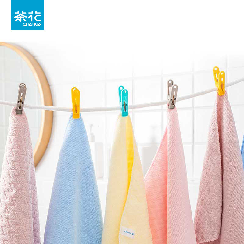 Camellia clip plastic clothespin small clip windproof clothespin clothes clip quilt socks two bags of 40