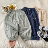 Детское хлопковое средство от комаров, детские летние тонкие штаны, фонарь для мальчиков и девочек