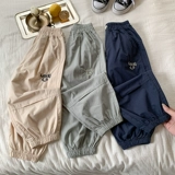 Детское хлопковое средство от комаров, детские летние тонкие штаны, фонарь для мальчиков и девочек