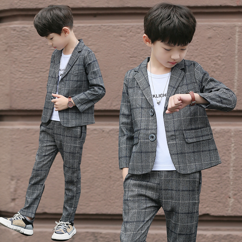 Children's clothing boy spring suit 2021 new Korean version of the trendy children's casual suit in the big boy handsome foreign boy