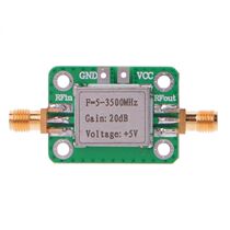Radio frequency broadband low noise amplifier LNA (5-3500MHz gain: 20dB) with shielding