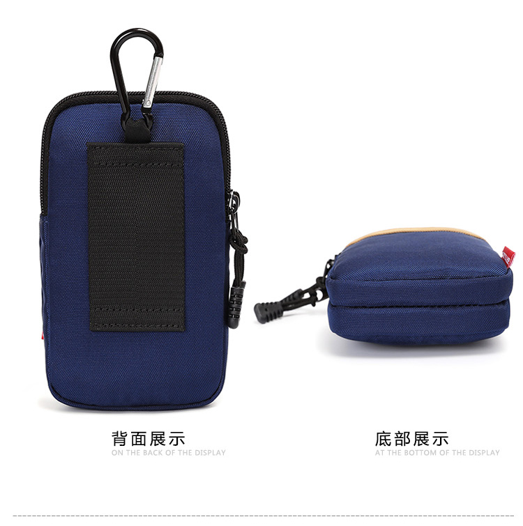Điện thoại di động 5,5 inch nam túi đeo đai dọc treo cổ điện thoại di động túi mỏng đặt 6 inch điện thoại di động túi nhỏ dây kéo đôi - Túi điện thoại túi đeo điện thoại