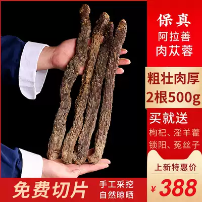 Cistanche original flavor 500g Inner Mongolia Alashan whole root non-Xinjiang Cistanche slices store has Lockyang leek seeds