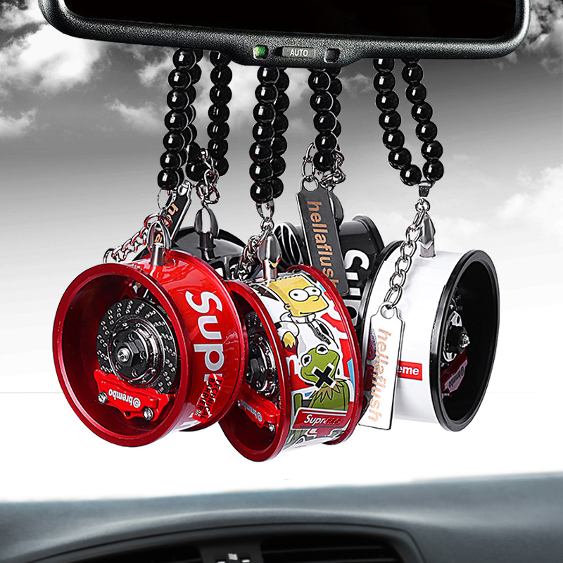 Boomer car hub pendant in car Pendant Accessories Personality Creative Rear Mirror Upscale On-board Hanging Pendant Male Gifts