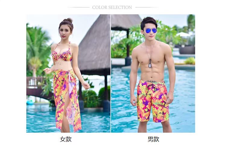 Cặp đôi đồ bơi bikini ba mảnh nữ đi biển Đồ bơi Hàn Quốc ngực nhỏ tụ tập spa áo tắm nóng bỏng phong cách mới - Vài đồ bơi 	đồ đi biển cho cặp đôi