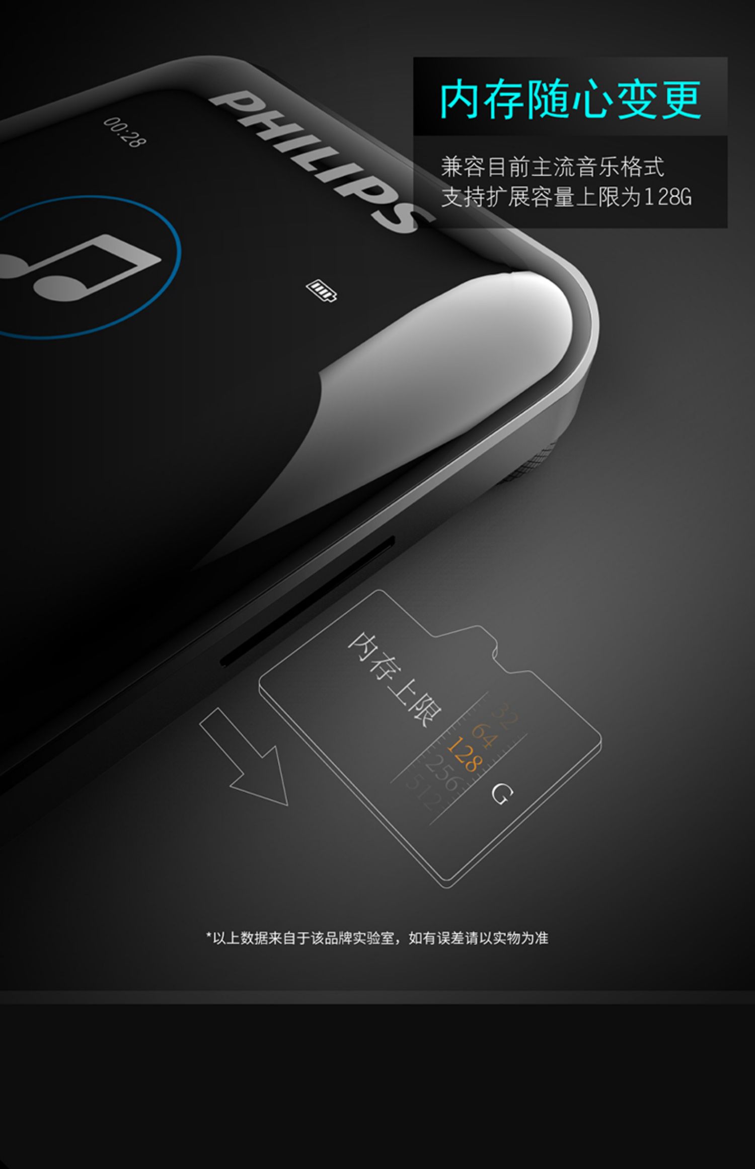 Philips SA2816 chuyên nghiệp hifi lossless Bluetooth máy nghe nhạc mp3 Máy nghe nhạc cầm tay Walkman xe chủ lớp DSD ghi âm nhỏ gọn chạy - Trình phát TV thông minh giá máy chiếu