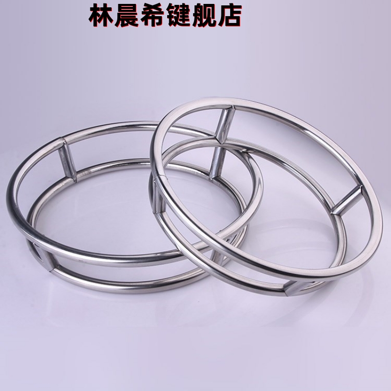 Kitchen thickened iron pot round tube heat-insulated double-layer wok with anti-scalding pot mat for pot rack for pot rack heat-proof rack