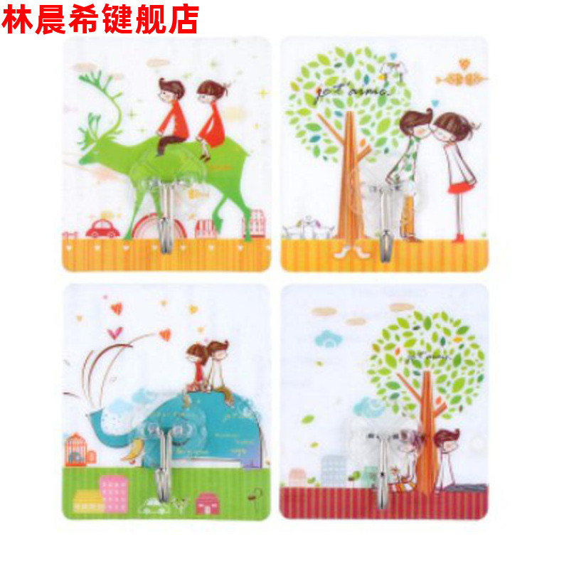 Post door rear hook powerful adhesive hanging without mark Nails Kitchen Wall Not Sticky Hook Idea Free to punch Dormitory Bathroom Wall