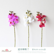 pu feel over glue imitation flower single phalaenopsis orchid dried flower ornament fake flower living room dining table decoration place orchid