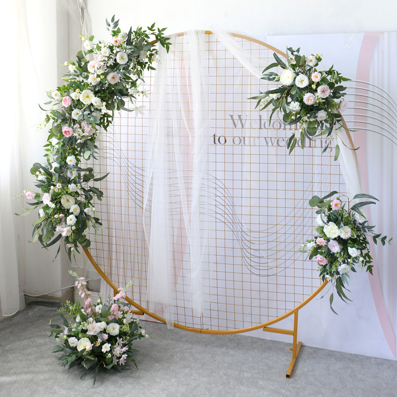 Senshine simulation arch decoration flower road cited pollen powder pollen pollen pollen suit wedding photography layout props flower